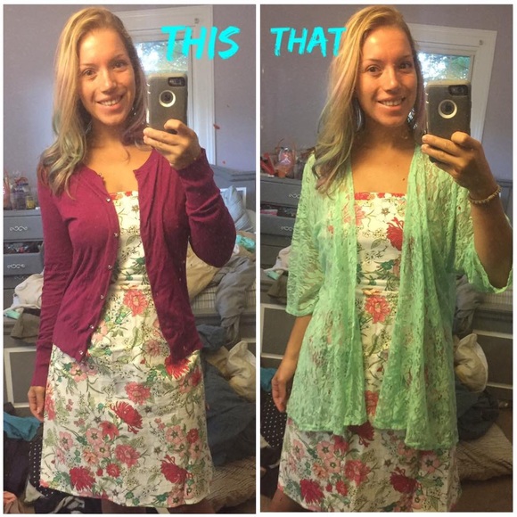 Spring Floral Strapless Dress - Picture 5 of 5